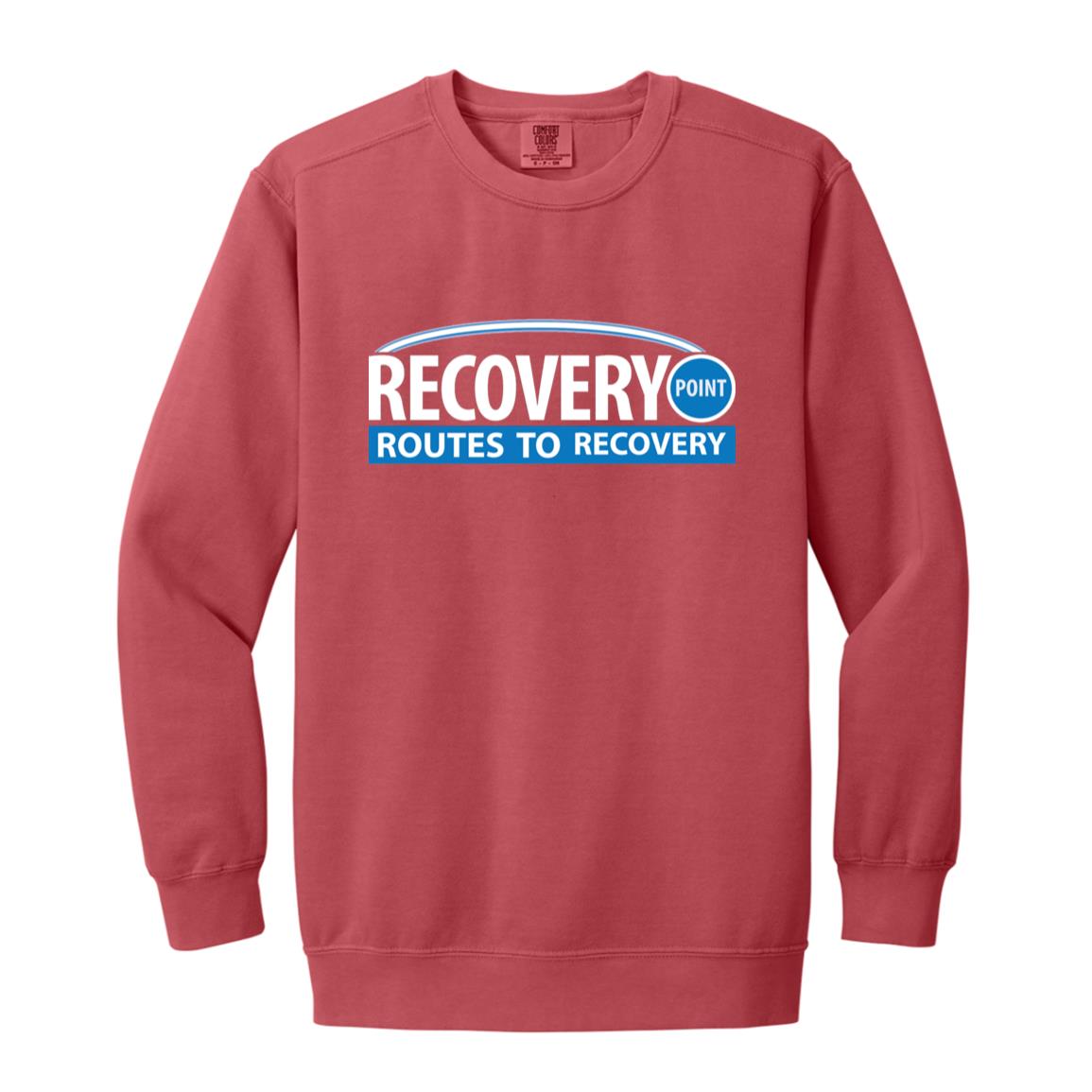 Routes to Recovery Garment-Dyed Adult Crewneck Sweatshirt
