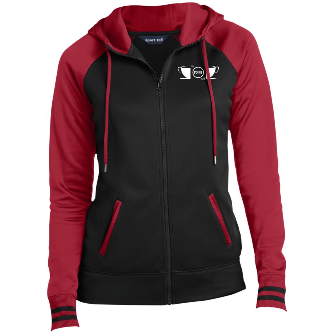 The Point Cafe Ladies' Sport-Wick® Full-Zip Hooded Jacket