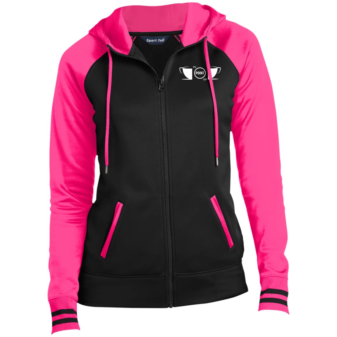 The Point Cafe Ladies' Sport-Wick® Full-Zip Hooded Jacket