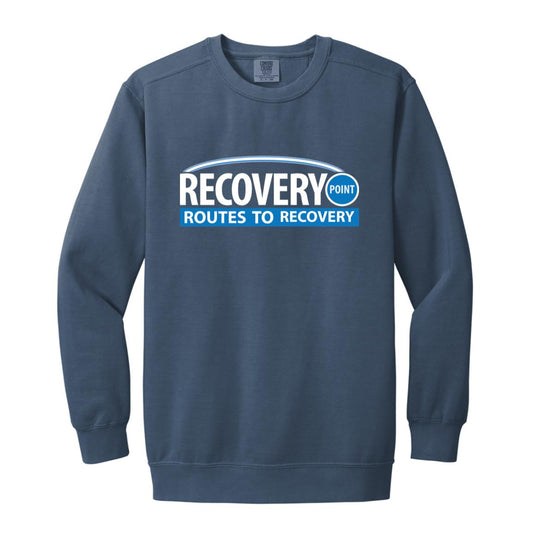 Routes to Recovery Garment-Dyed Adult Crewneck Sweatshirt