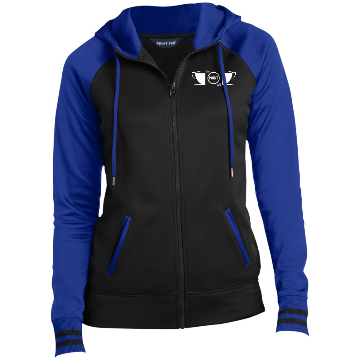 The Point Cafe Ladies' Sport-Wick® Full-Zip Hooded Jacket