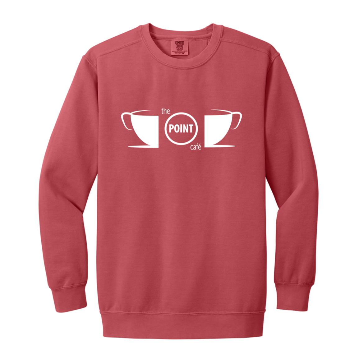 The Point Cafe Garment-Dyed Adult Crewneck Sweatshirt