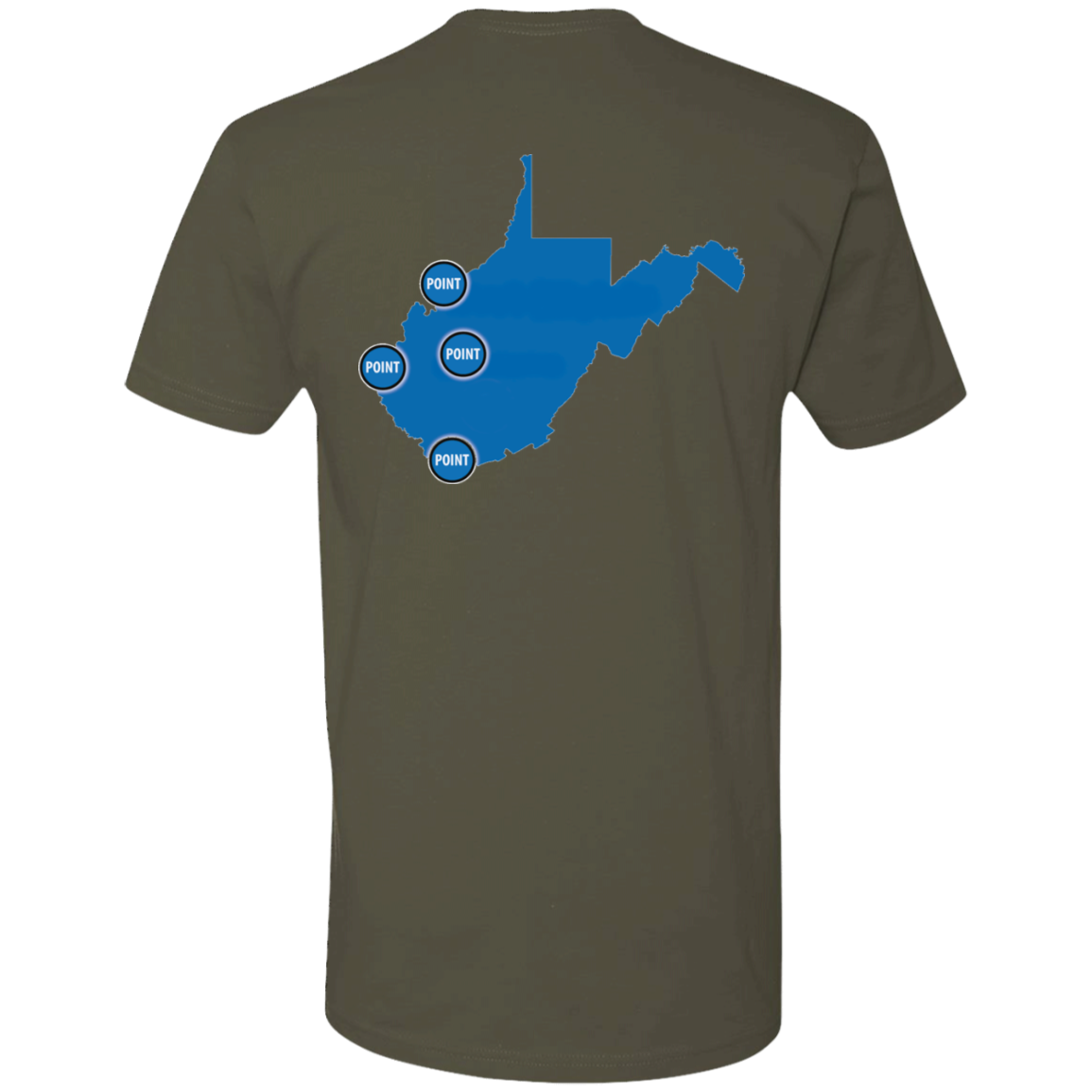 Front Logo with Map on Back Short Sleeve Tee